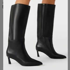 Steve Madden Knee-high Lavan black leather boot